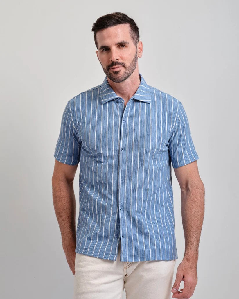 Left Coast Tee Santa Cruz Stripe Short Sleeve Shirt