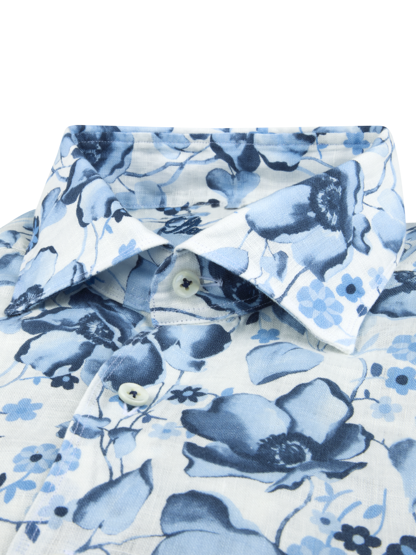 Stenstrom Blue Flower Linen Shirt
