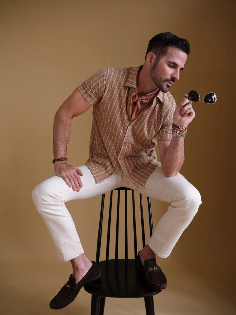 Left Coast Tee Santa Cruz Stripe Short Sleeve Shirt