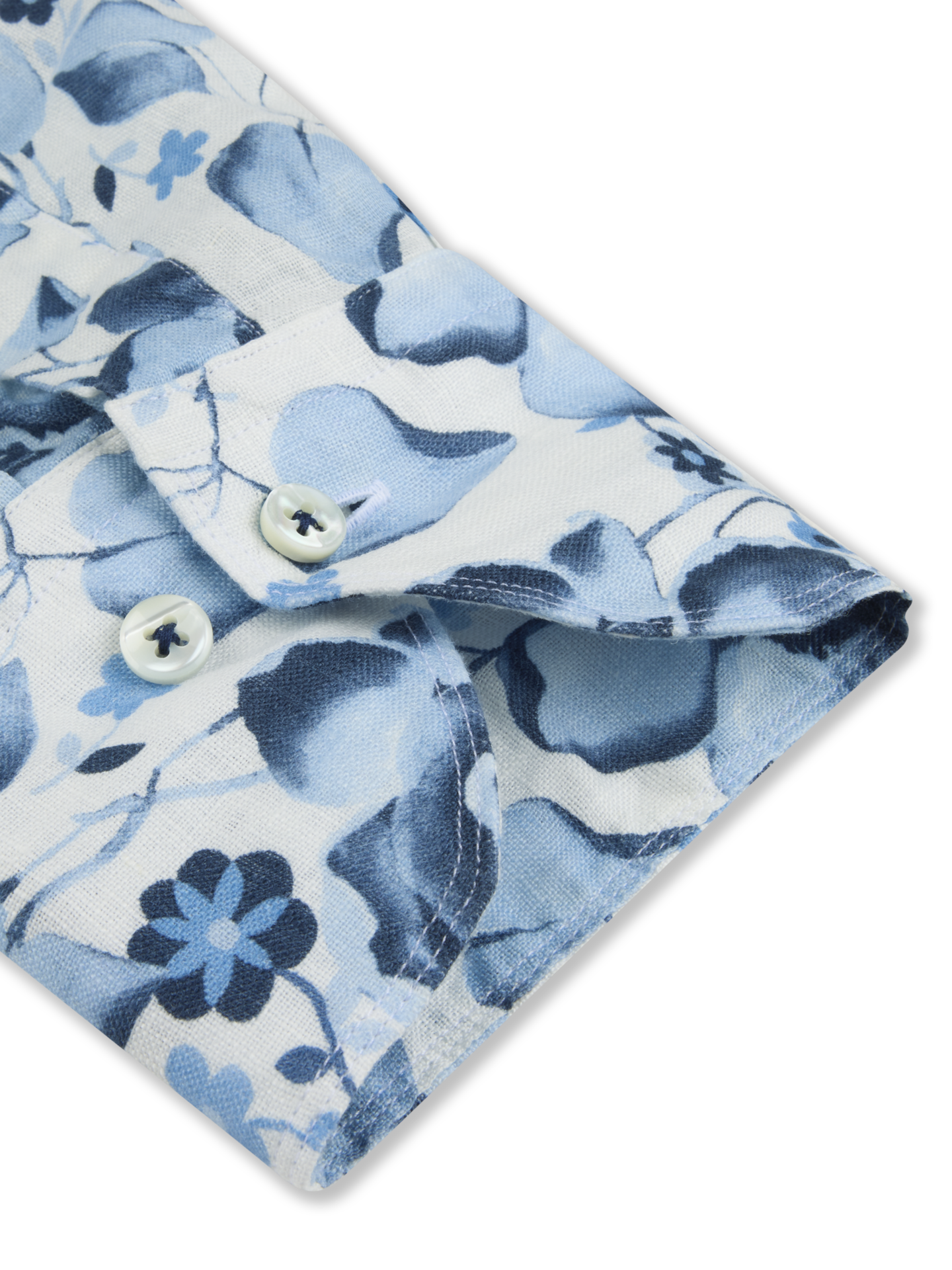 Stenstrom Blue Flower Linen Shirt